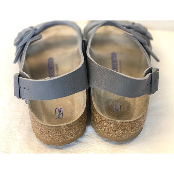 Birkenstock Arizona Men's 46 US 13 Grey Vegan Soft Foot Bed Sandal Regular - Picture 3 of 8